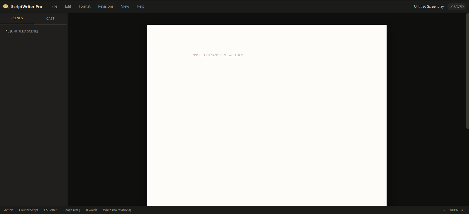Global User Interface for Scriptwriter Pro